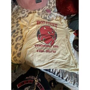 Torrid crewneck scoop short  shirt top hot stuff devil 2/2xl